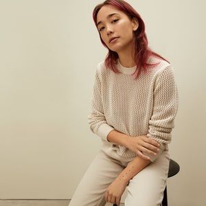 NWT - Everlane Mesh Soft Cotton Crew